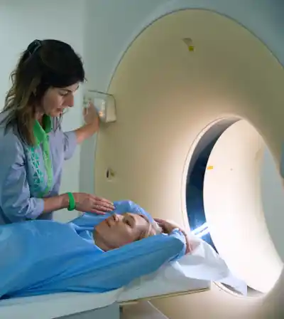 An MRI scanner in a diagnostic imaging center