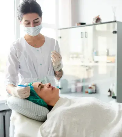 A patient is treated in a medspa. Insurance is important for medspas