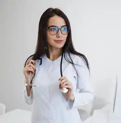 A nurse practitioner consulting with a patient